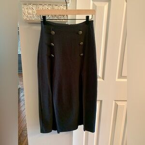 Anthropologie Maeve Navy Double-Breasted Pencil Skirt - SZ 0
